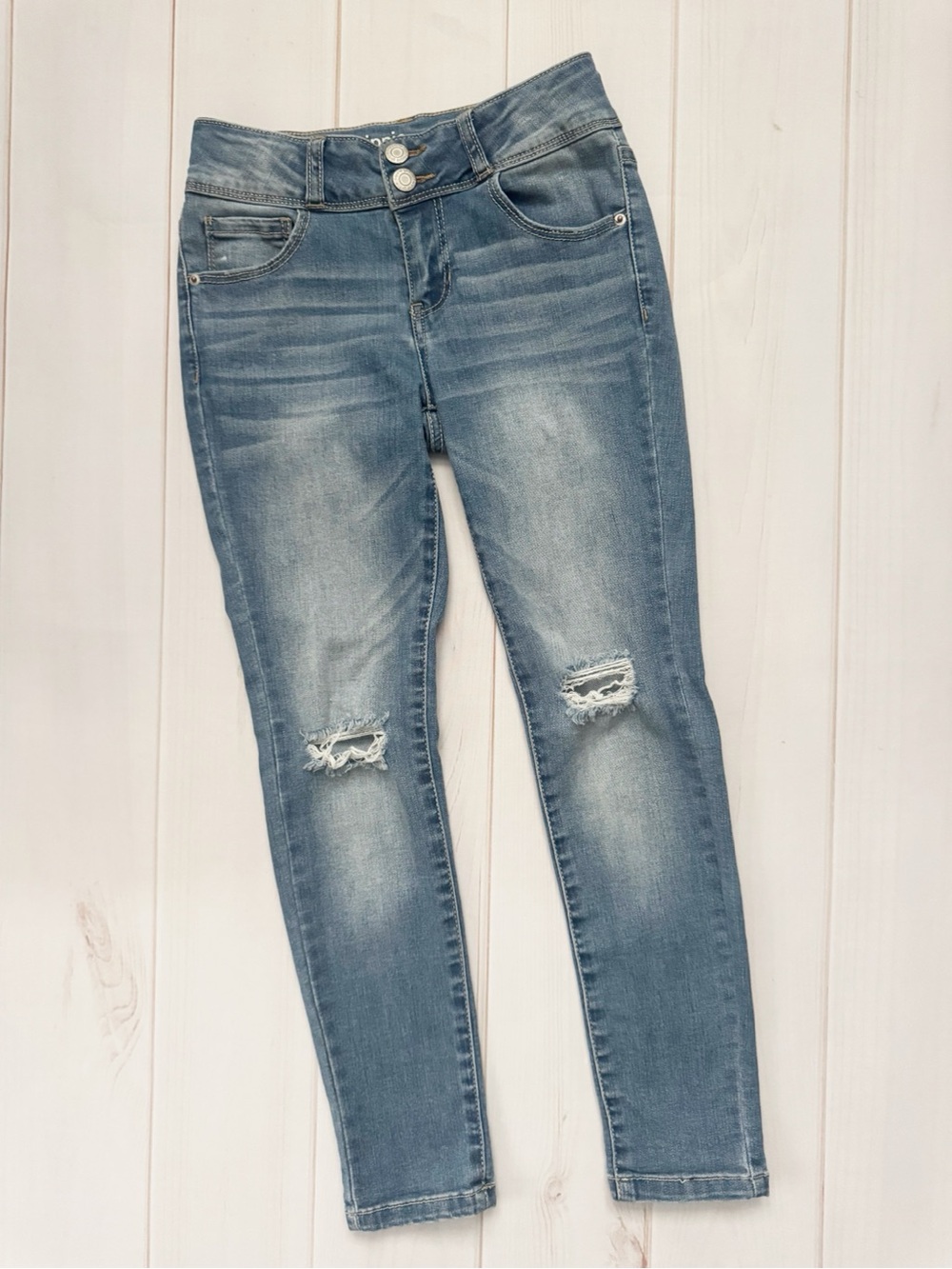 Hippie Girl Distressed High Rise Skinny Jeans
